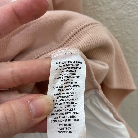 Caslon Blush Pink 3/4 Sleeve Sweatshirt Hoodie Womens size Medium - Picture 5 of 6